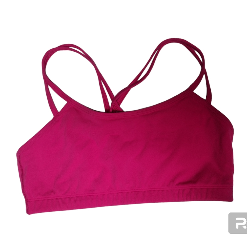 Lucy Strappy Sports Bra - Pink Size Medium